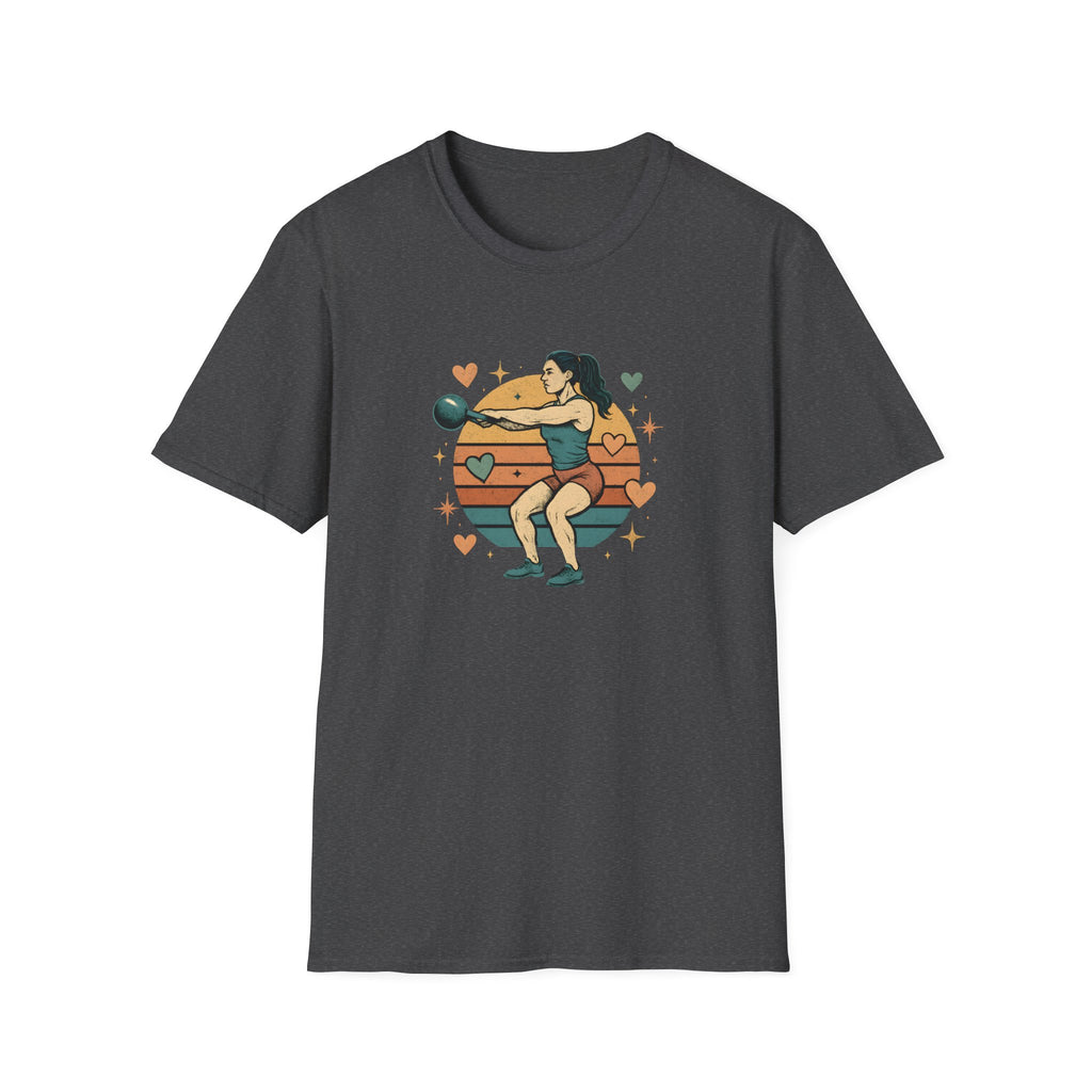 Kettlebell Workout Portrait T-Shirt