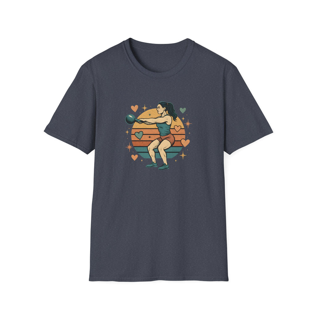 Kettlebell Workout Portrait T-Shirt