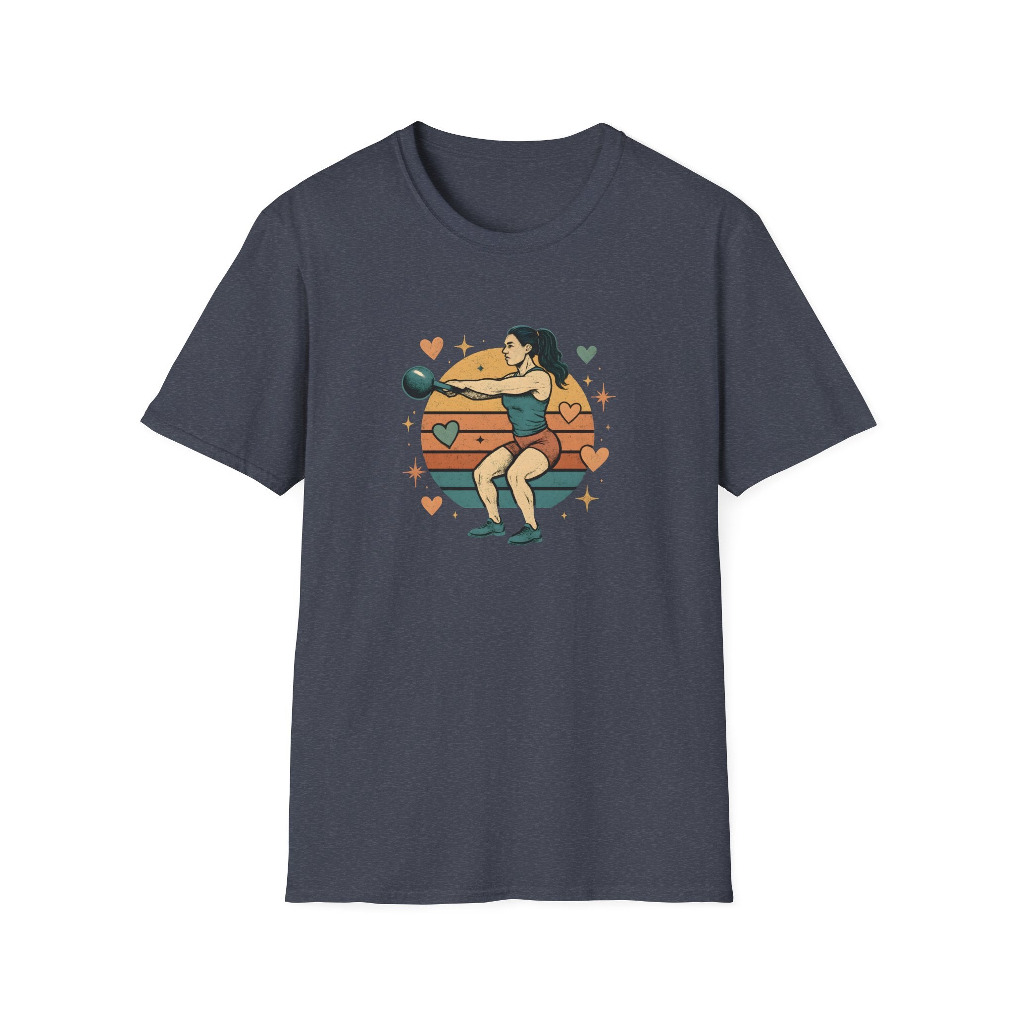 Kettlebell Workout Portrait T-Shirt