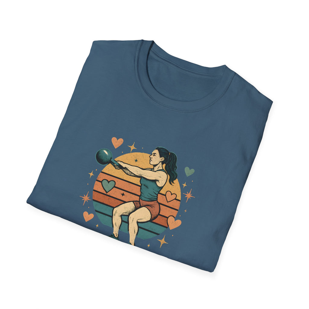 Kettlebell Workout Portrait T-Shirt