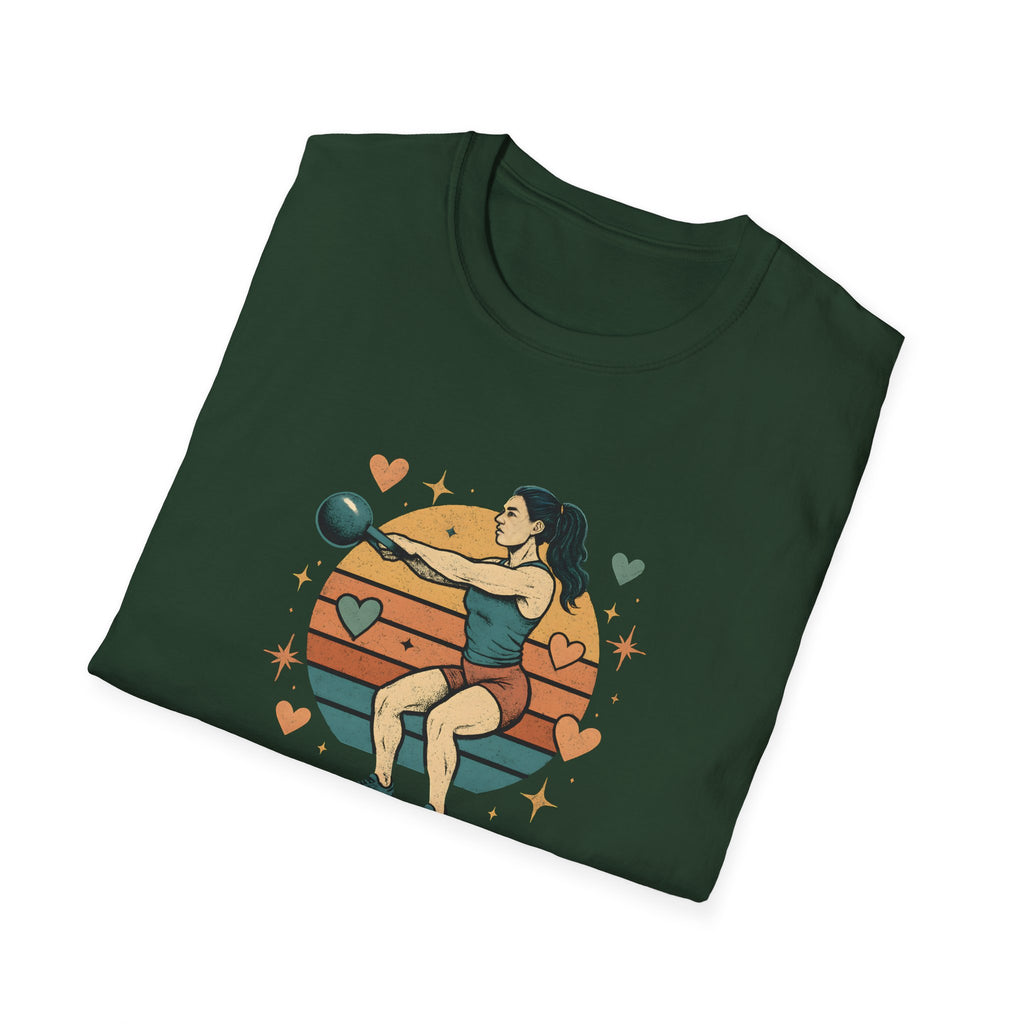 Kettlebell Workout Portrait T-Shirt