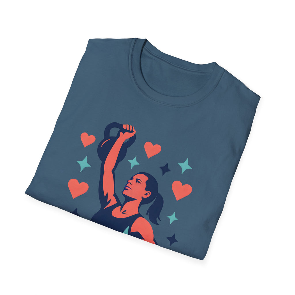 Strong Woman Lifting Kettlebell T-Shirt