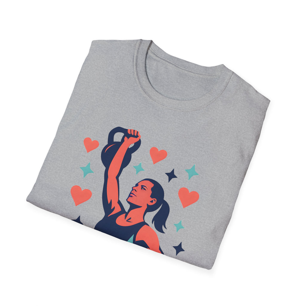 Strong Woman Lifting Kettlebell T-Shirt